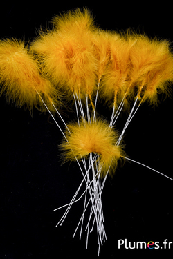 Panicule 3 plumes - hauteur 36 cm - curry
